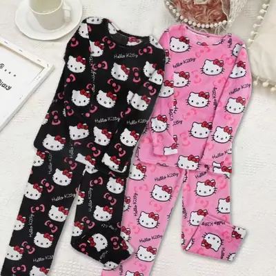 Image de Pyjama Hello Kitty Flanelle Hiver - Doux & Mignon
