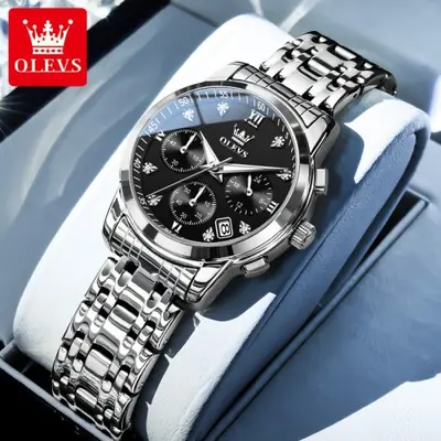 Image de Montre de Luxe Femme Élégante avec Diamants et Chronographe