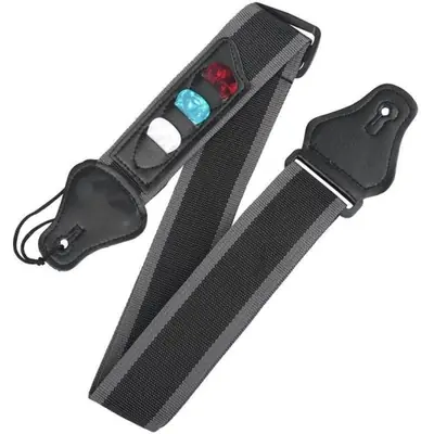 Image de Sangle de Guitare Réglable avec Supports de Plectres