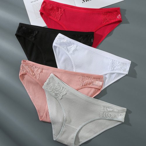 Image de 3 Pièces Sous-Vêtements Femme en Coton - Sexy & Confortable