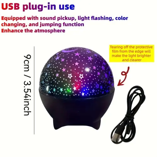 Image de Projecteur LED Lune Étoilée - Lumière Galaxie pour Enfants