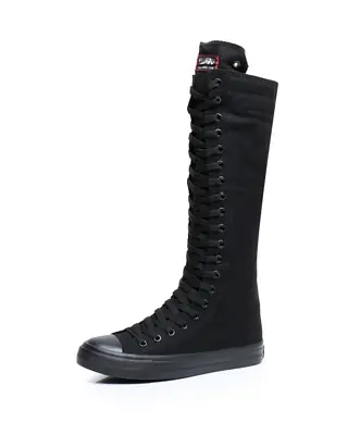Image de Bottes Femme Confortables en Toile - Style Décontracté & Élégant
