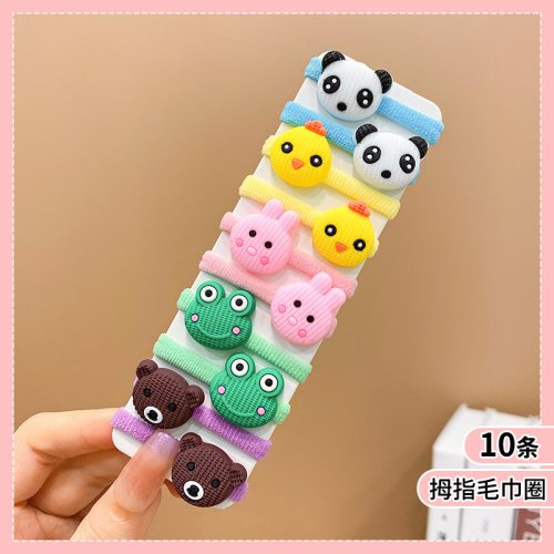 Afbeelding van 10 stks/set Rubberen Band voor Kinderen Cartoon Haarband Nieuwe Hoge Elasticiteit Zoete Schattige Baby Haar Touw Meisjes Haaraccessoires