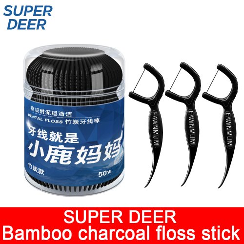 Immagine di Spazzolino Interdentale in Bambù con Carbone Attivo – Set di Stuzzicadenti Naturali per una Pulizia Dentale Completa e Eco-Friendly