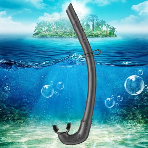 Image of Soft Silicone Diving Snorkel – Portable, Foldable, Easy-Breathing Design for Freediving, Spearfishing, and Swimming