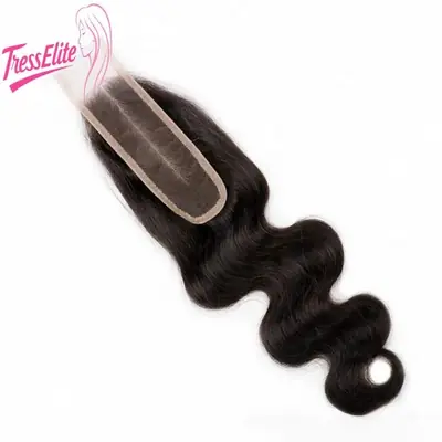 Image de Extensions cheveux brésiliens vierges ondulés avec closure dentelle