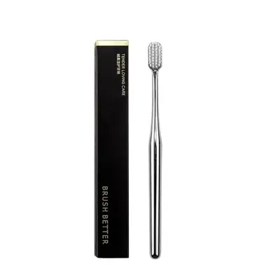 Image de Brosse à dents de luxe or & argent - Douceur et élégance