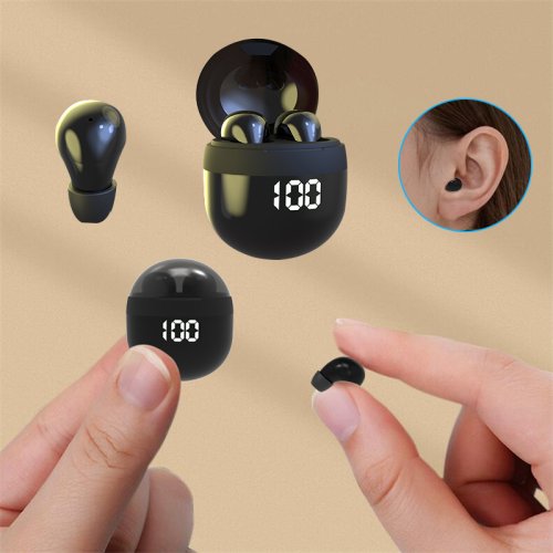 Immagine di Cuffie Invisibili Mini Auricolari TWS Wireless Bluetooth 5.3 con Microfono e Riduzione del Rumore per Telefono - Design Compatta e Comfortabile