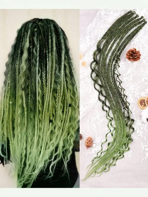 Image de Extensions Dreadlocks Synthétiques 24" - Style Hippie