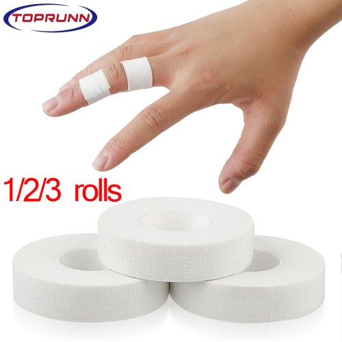 Immagine di Nastro Sportivo per Dita - 3 Rotoli di Fascia Protettiva per Mani, Ideale per Baseball, Lacrosse, Ginnastica e Prevenzione degli Infortuni