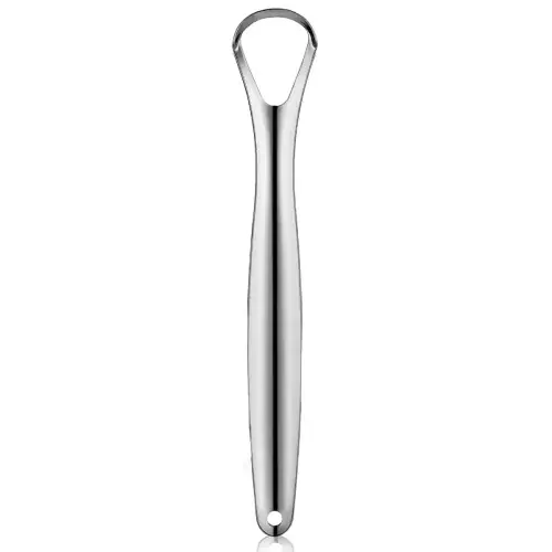 Image de Grattoir à Langue Acier Inoxydable - Nettoyage Oral Efficace