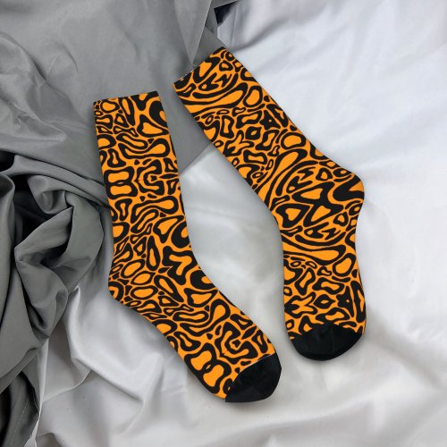 Imagen de Calcetines de carreras de motos medias elegantes L-Landos calcetines antideslizantes de otoño para hombre calcetines de Skateboard de diseño suave