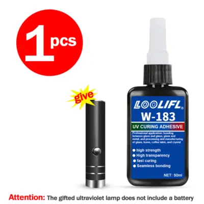 Image de Colle UV Ultra-Rapide + Lampe - Répare en 5 Secondes !