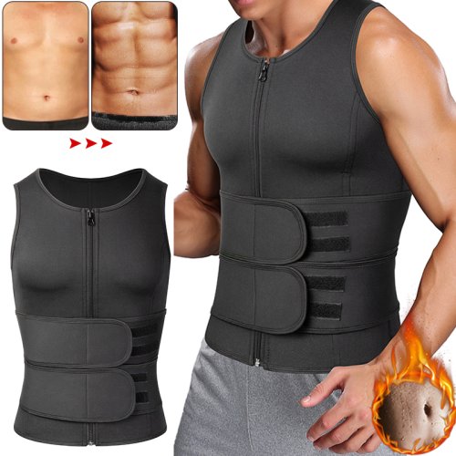 Image of Men's Natural Waist Trainer Sauna Vest – Premium Fitness Corset for Abdomen Slimming & Belly Reduction with Sweat-Inducing Body Shaping Technology