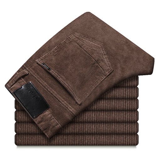 Image of 2023 Autumn & Winter Men's High-Quality Corduroy Pants – Breathable, Multicolor, Casual Straight Fit for Business and Everyday Wear