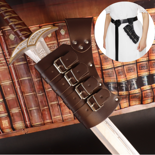 Afbeelding van Middeleeuwse Viking Zwaard Gordel Schede Schede Houder Mannen Larp Pirate Ridder Cosplay Kostuum Rekwisieten Katana Rapier Riem Holster Kikker
