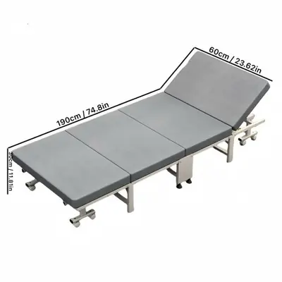Image de Lit Pliant Compact avec Matelas Haute Densité