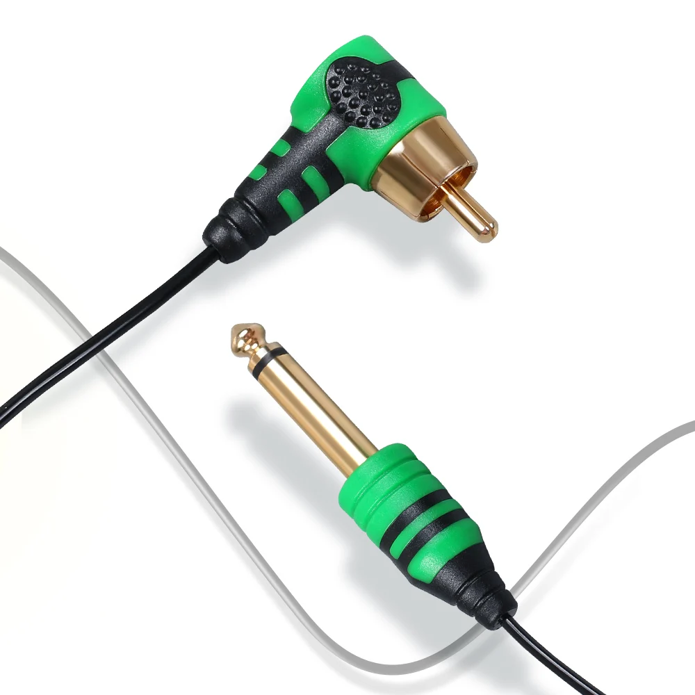 Image of Premium Silicone Tattoo Cord with RCA Connector, 2M Rubberized Clip Cable for Tattoo Machine and Power Supply