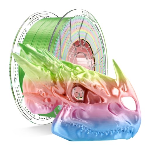 Image of Conjure Silk PLA Rainbow Matte Multi-Color 1.75mm Dual Tri-Color Fast Filament Plastic 1kg for 3D Printer Materials