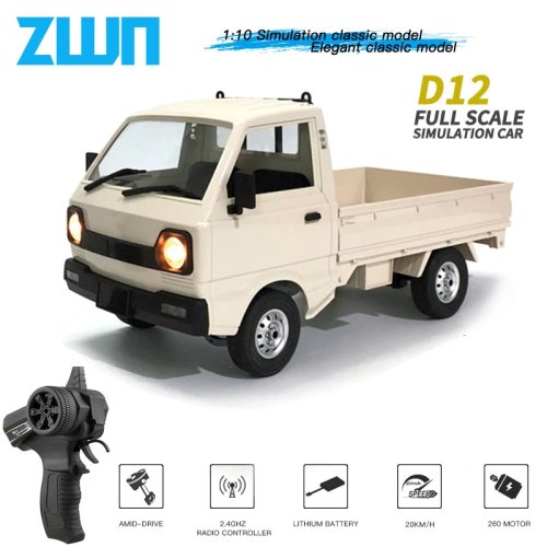 Image of Remote Control Electric Drift Climbing Truck with LED Lights and Cargo Hauling Feature – Perfect RC Car Simulation Toy for Kids