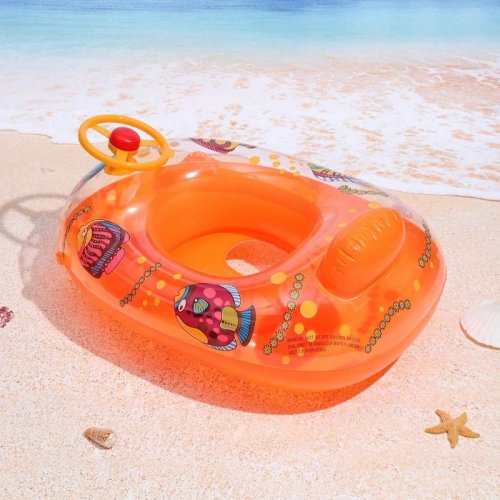 Imagen de Anillo de Natación Inflable para Bebés con Animales de Dibujos Animados - Flotador Seguro y Divertido para Piscina y Playa