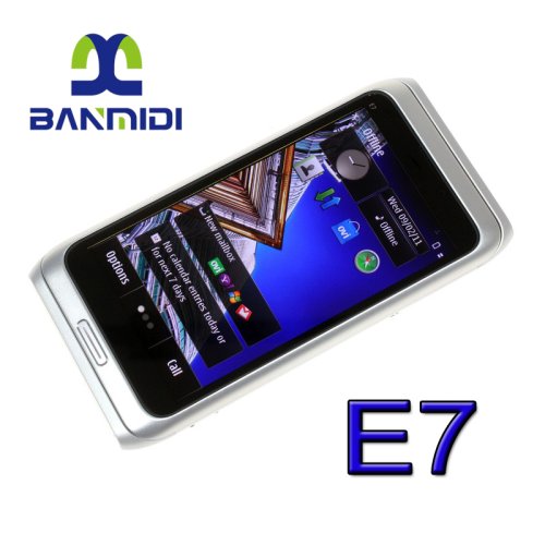 Image of Original E7 E7 00 Mobile Cell Phone with WiFi, 3G, 8MP Camera, 16GB Storage, Symbian Belle OS, 4-Inch Display, Unlocked QWERTY Keyboard Smartphone Made in 2011