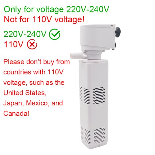 Imagen de Bomba de Filtro Sumergible para Acuario con Aireador Silencioso y Fabricante de Ondas, 220V – Ideal para Peceras y Acuarios Domésticos