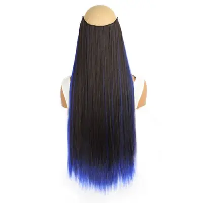 Image de Extensions de Cheveux Synthétiques 24 Pouces - Clip-in Longs & Naturels