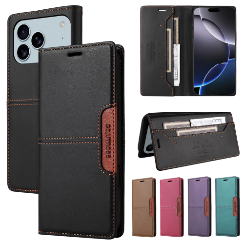 Immagine di Custodia Flip Magnetica in Pelle Premium per iPhone 16, 17, Air, 15, 14 Pro Max, 16e, 13, 12, 11 Pro, XR, XS Max, 7, 8 Plus, SE 2022 con Portafoglio Integrato e Protezione Completa