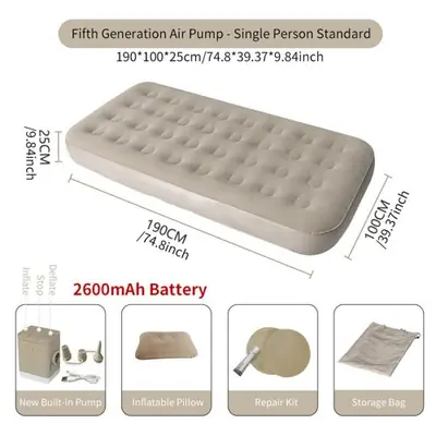 Image de Matelas Gonflable Luxe 2 Personnes avec Pompe Intégrée