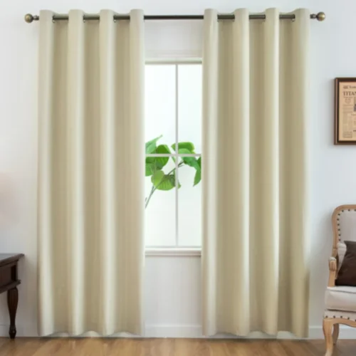 Bild von 2 Stück moderner Verdunkelungsvorhang aus 100 % mit beschichtetem Futter, Vorhänge für Schlafzimmer,...