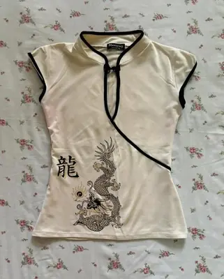 Image de T-Shirt Y2K Grunge Femme - Style Chinois & Punk