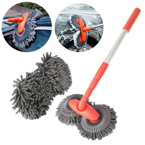 Image de Brosse Télescopique 3 Sections pour Nettoyage Voiture
