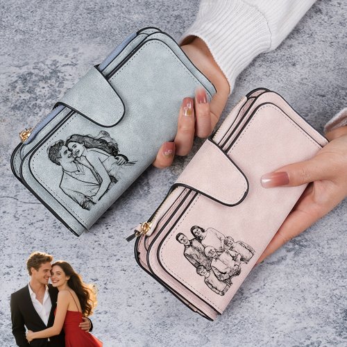 Image de Portefeuille Long Femme avec Photo Personnalisée