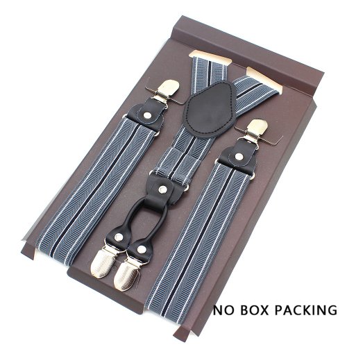Image de Bretelles Vintage en Cuir avec 4 Clips - Style Homme & Unisexe