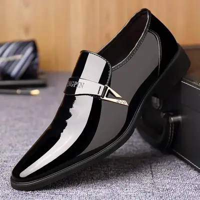 Image de Oxfords Homme Cuir Brillant - Élégance & Confort