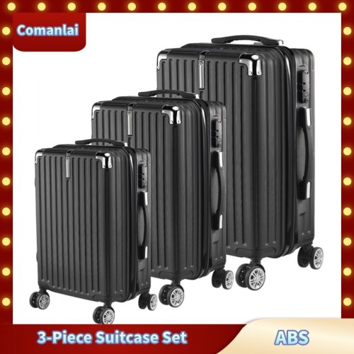 Imagen de Juego de Maletas de 3 Piezas Comanlai con Cerradura TSA, Ruedas Giratorias 360° y Estructura Rígida ABS - Tamaños 28, 24 y 20 Pulgadas
