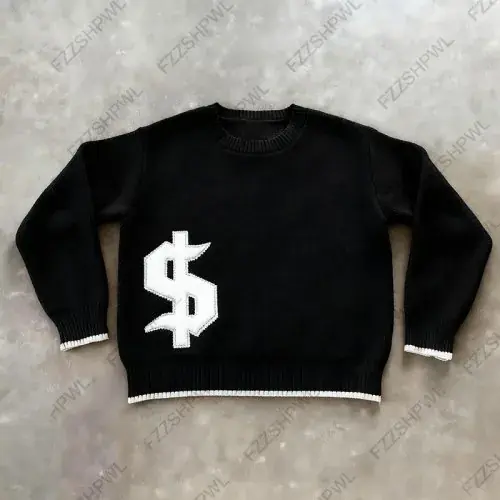 Image de Pull Tricoté Punk Y2K - Style Goth Hip Hop