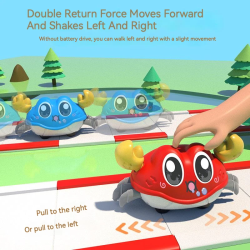 Imagen de Juguete Sensorial para Bebés con Cangrejo Móvil que Camina y Baila, Ideal para Gatear y Desarrollo Motor Temprano