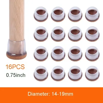 Protège-Pieds de Meuble Transparent - 16 Pièces