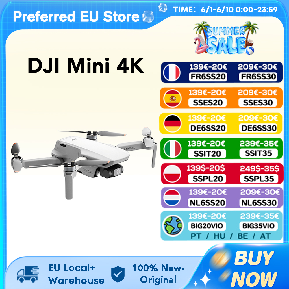 Imagen de Drone DJI Mini 4K con Cámara y Estabilización de 3 Ejes