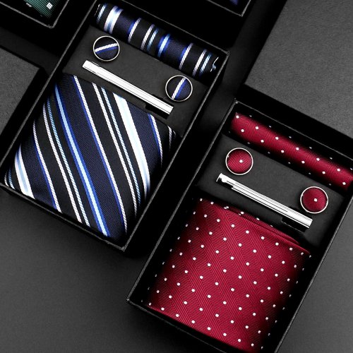 Bild von Elegantes Herren-Krawatten-Set – Luxus Accessoires für Hochzeit & Business