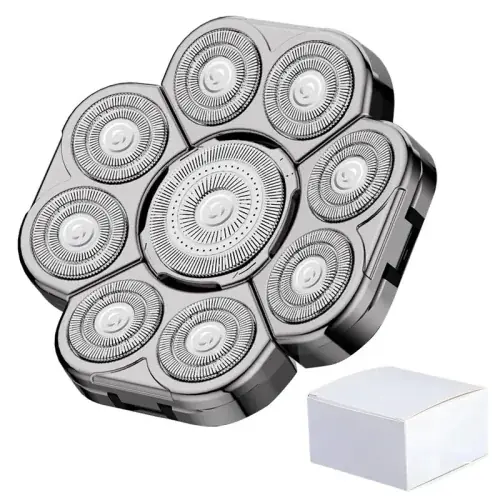 9 cuchillas cabeza plata