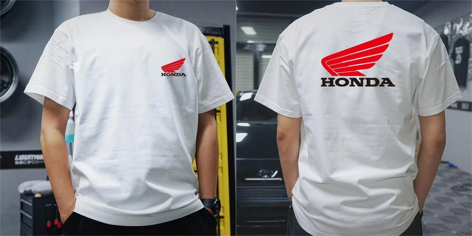 Immagine di Honda T-shirt da uomo e da donna Locomotiva estiva Motociclista Equitazione CBR Gold Wing Racing Camicia culturale a maniche corte Ins