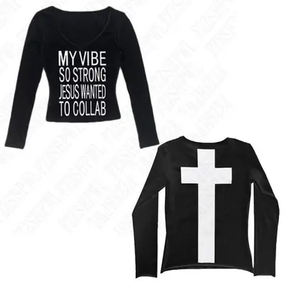 Image de T-Shirt Femme Vintage Y2K Blanc - Style Harajuku & Emo