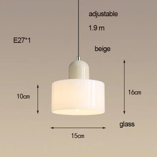 Immagine di Nordico moderno camera da letto in vetro comodino linea lunga piccolo lampadario ristorante bar lamp...