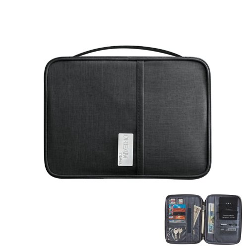Image of Premium Waterproof Family Travel Wallet with Multi-Pocket Passport Holder & Document Organizer for Secure and Convenient Trip Essentials Storage