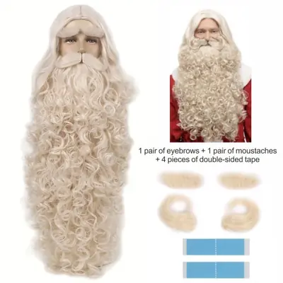 Image de Perruque Blonde Homme + Barbe - Costume Noël & Halloween