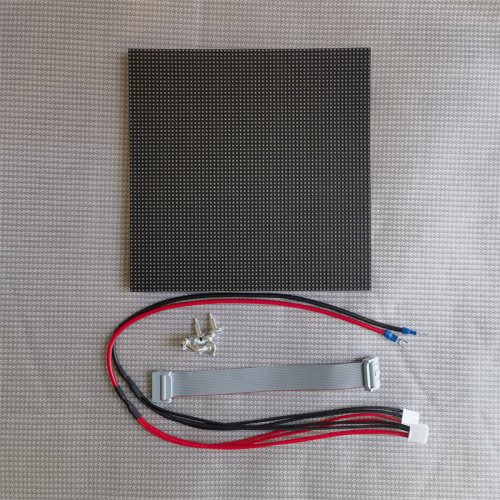 Bild von Vollfarbiges LED-Matrix-Display 64x64 RGB, P3-Innenanzeige, programmierbares Bildschirmmodul 192x192 mm mit HUB75-Anschluss für Werbeanzeigen und digitale Inhalte
