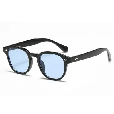 Image de Lunettes de soleil rondes rétro avec rivets UV400 style punk